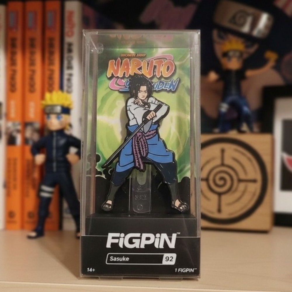 FiGPiN Naruto Shippuden Sasuke Uchiha #92 Enamel Pin Locked, In Case
